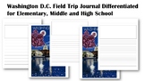 Washington DC Field Trip Journal Notebook Differentiated