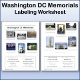 Washington DC Memorials & Monuments Labeling Worksheet