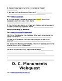 Washington D.C. Monumental Web Quest