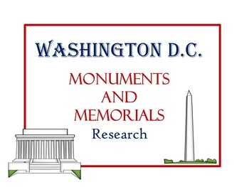 Preview of Washington D.C.  Monuments and Memorials  Research