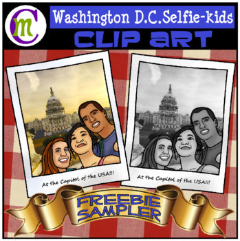 Preview of Washington DC Selfie Teens Sampler | May 2017 Clip Artists Collaborative FREEBIE