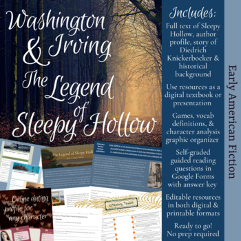 Preview of Washington Irving & Legend of Sleepy Hollow Bundle