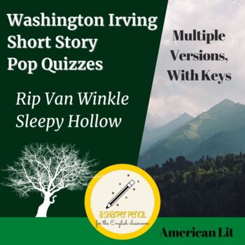 Preview of Washington Irving Pop Quizzes (Rip Van Winkle/Sleepy Hollow)