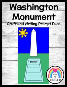 Preview of Washington Monument Craft & Writing Prompt for Presidents' Day Activity