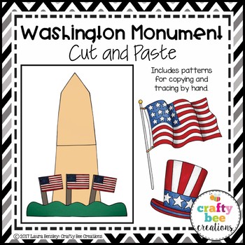 Preview of Washington Monument Craft | American Symbols Activity | Patriotic Holidays