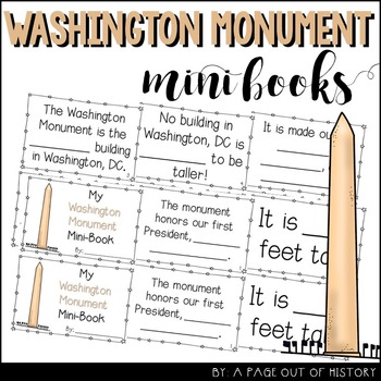 Preview of Washington Monument Mini Books for Social Studies