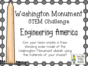 Preview of Washington Monument in Washington DC~ Engineering America ~ STEM Challenge