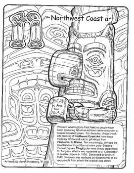 Washington State Coloring Book 2/3 by Mr Homework | TPT