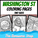 Washington State Coloring Pages Sasquatch, Salmon, Otter, 