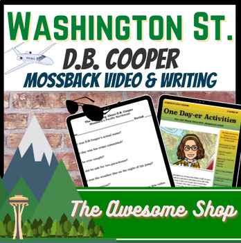 Preview of D.B. Cooper Mossback Video Guide with Thanksgiving Writing Prompt Washington St.