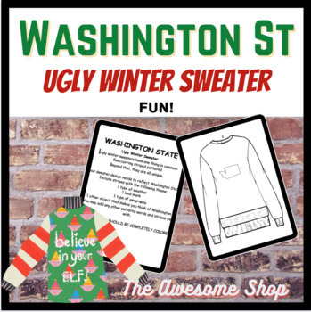 Washington State History Ugly Winter Sweater *Fun* Pacific Northwest