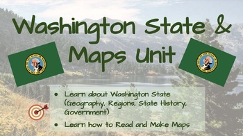 Preview of Washington State History and Maps Unit - Google Slides & Handouts!