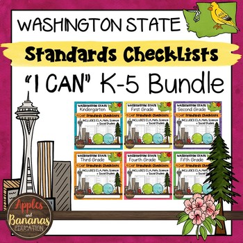 Preview of Washington State K-5 "I Can" Standards Checklists Bundle