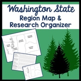 Washington State Region Map and organizer