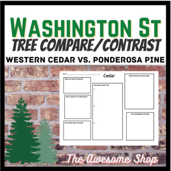 Preview of Washington State Tree Compare/Contrast w/ Research Matrix