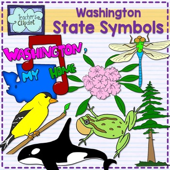 Preview of Washington State symbols clipart