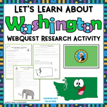 Preview of Washington State Webquest Informational Reading Research Activity Worksheets