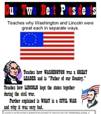 Washington and Lincoln -Primary Reading & Cloze Worksheets