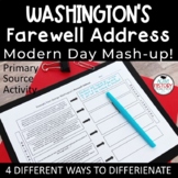 Washington's Farewell Address Worksheet Primary Source Activities