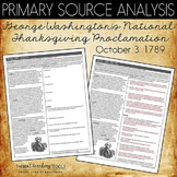 Washington's Thanksgiving Proclamation Primary Source Analysis