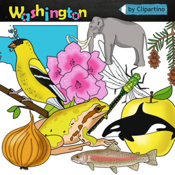Preview of Washington state symbols Clip Art