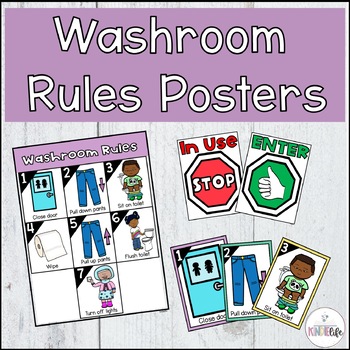 Preview of Washroom/Bathroom Rules (Posters)