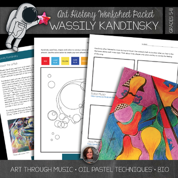 Preview of Wassily Kandinsky Art History Workbook and Art Biography Unit-Abstract Art