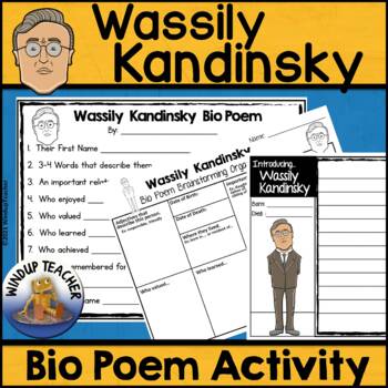 Preview of Wassily Kandinsky Biography Poem Activity and Writing Paper