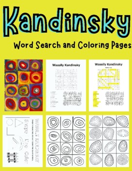 Preview of Wassily Kandinsky Coloring Sheet, Word Search, Worksheet