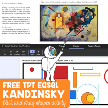 Preview of Wassily Kandinsky Easel Activity Freebie