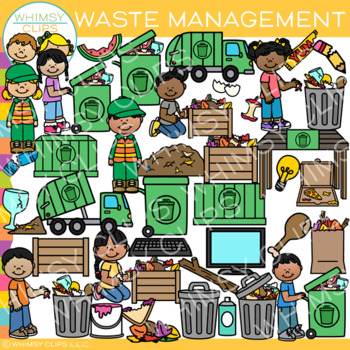 Preview of Waste Management Clip Art {Whimsy Clips Earth Day Clip Art}
