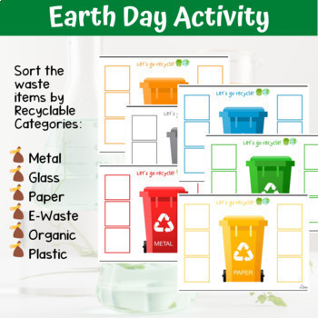 Waste Sorting Activity Earth Day Sorting Printable by Jamie's Playground
