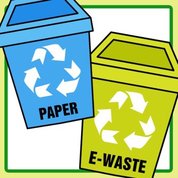 paper recycle bin clipart