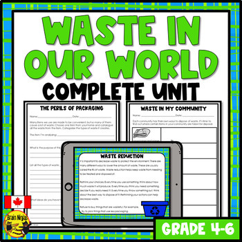 Preview of Waste in Our World Science Unit | Lessons and Activities | Complete Unit
