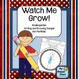 Watch Me Grow! Kindergarten Writing and Drawing Sample for