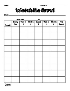 Assessment Chart For Students