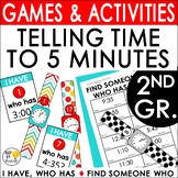 Telling Time to the Nearest 5 Minutes Math Games and Worksheets