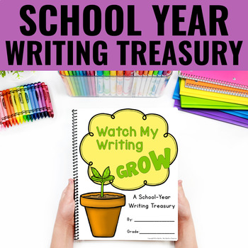 Preview of Writing Paper with Picture Box - School Year Writing Treasury Writing Portfolio