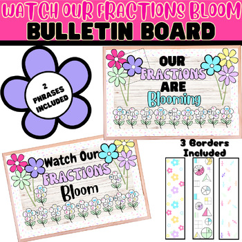 Preview of "Watch Our Fractions Bloom" Bulletin Board with Student Activities