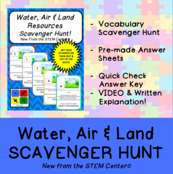 Preview of Water, Air & Land Resources Scavenger Hunt