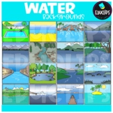 Water Backgrounds Clip Art Set {Educlips Clipart}