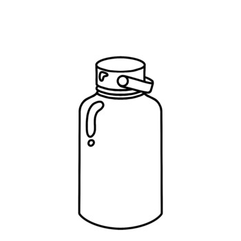 water bottle black and white clipart