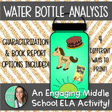 Water Bottle Sticker ELA Project - Characterization - Symb