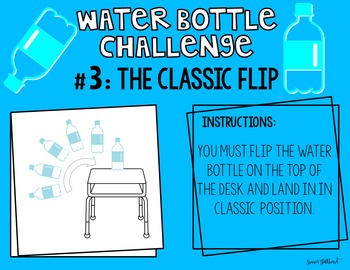 Students flip over water bottle challenge