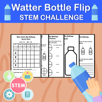Preview of Water Bottle Flip STEM Challenge / Back to school 