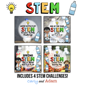 Water Bottle Flipping End of the Year STEM Challenges