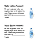 Water Bottle Recycling Project Note