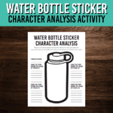 Water Bottle Sticker Character Analysis Activity -  Graphi