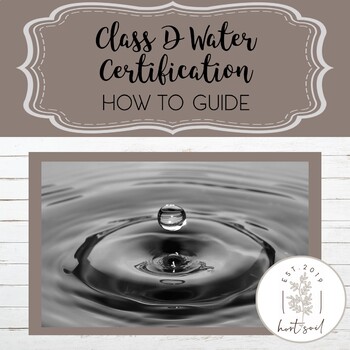 Preview of Water Certification How To