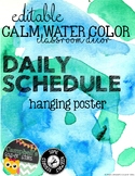 Water Color Theme {Daily Schedule}